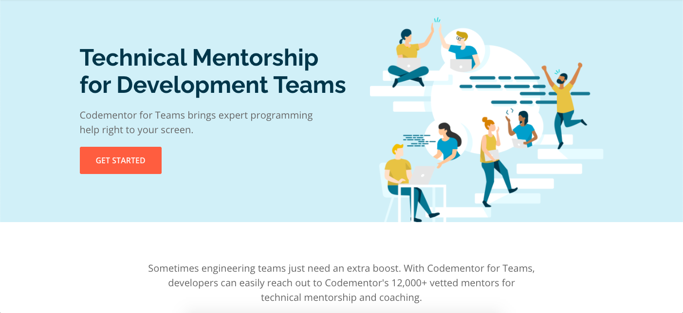Codementor for Teams Mentorship for developer teams.png