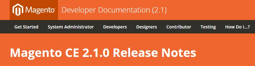 Magento 2.1.0 CE Release Notes