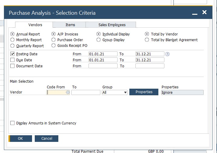 SAP B1 purchasing and A/P documents