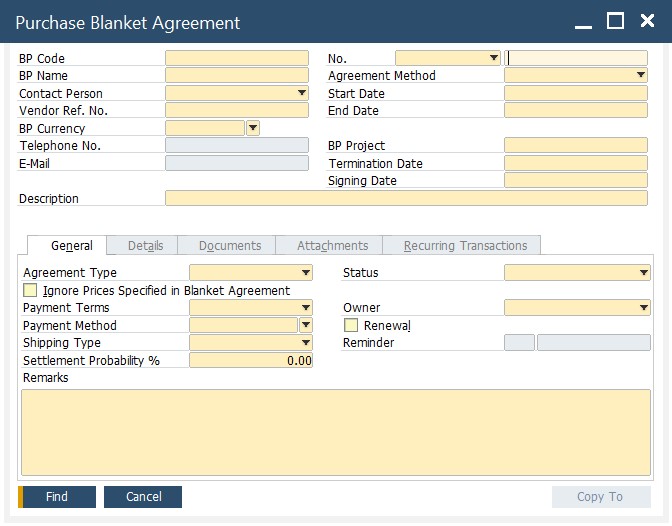 SAP B1 purchasing and A/P documents