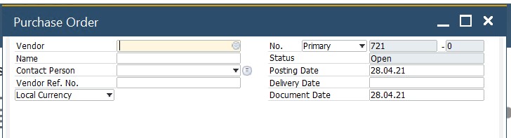 SAP B1 purchasing and A/P documents