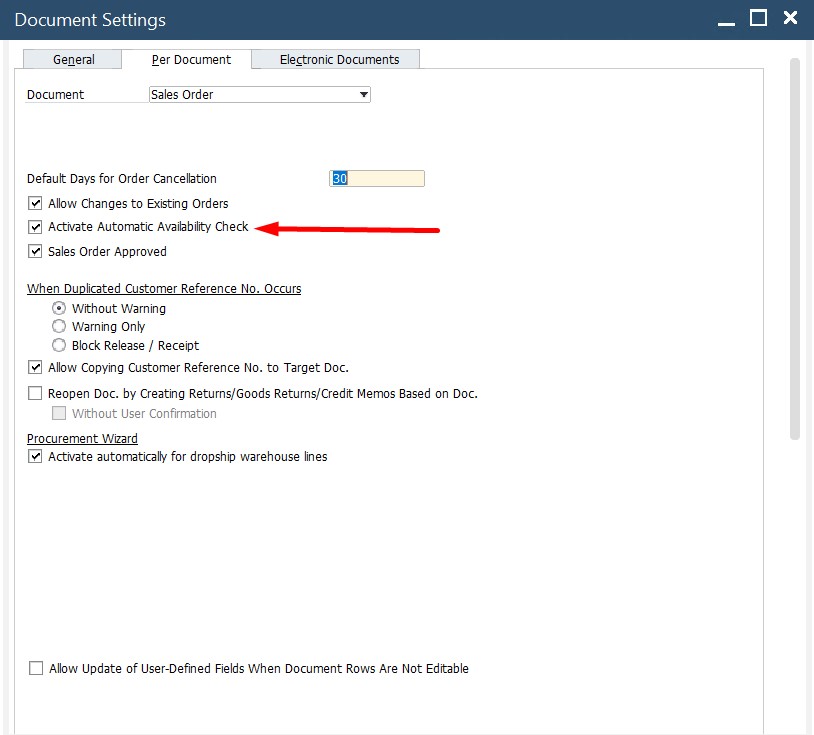 SAP B1 sales and A/R documents