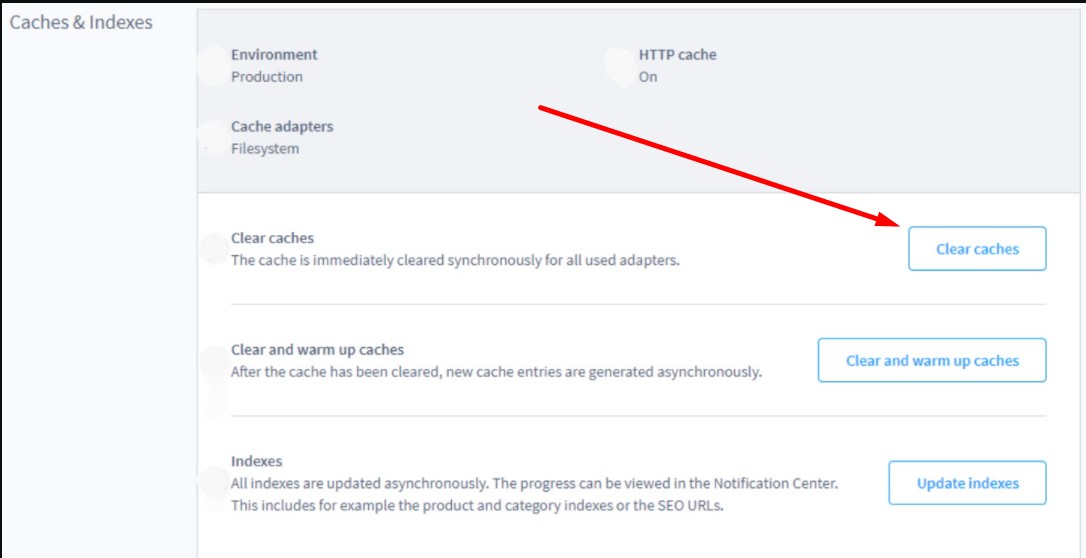 Shopware 6 caches and indexes