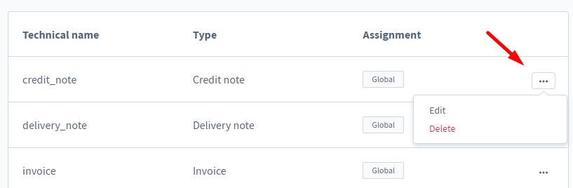 Shopware 6 documnt templates