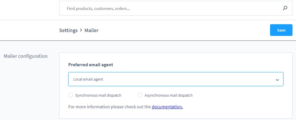 shopware6 mailer: local email agent