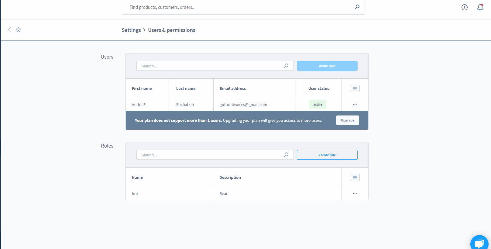 shopware 6 admin roles and permissions