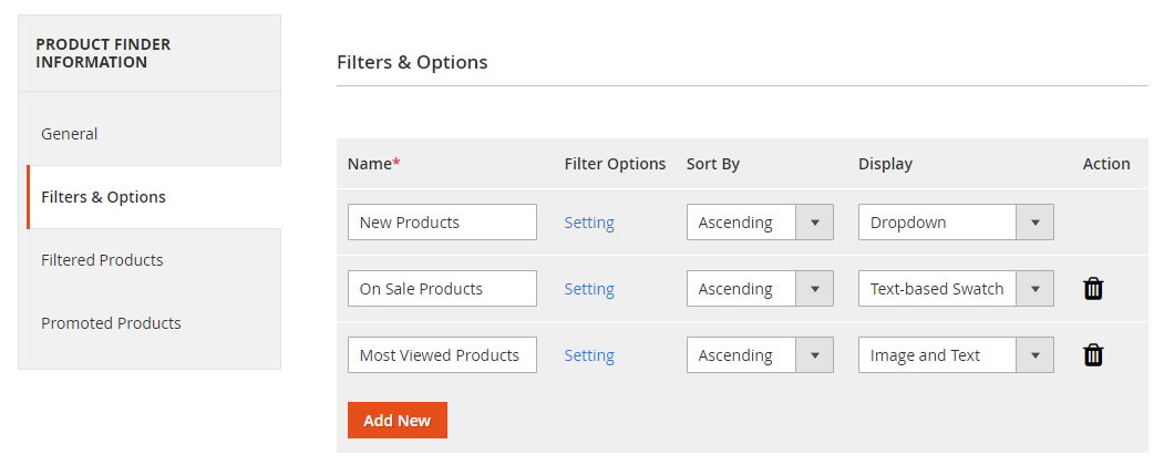 Magento 2 product finder