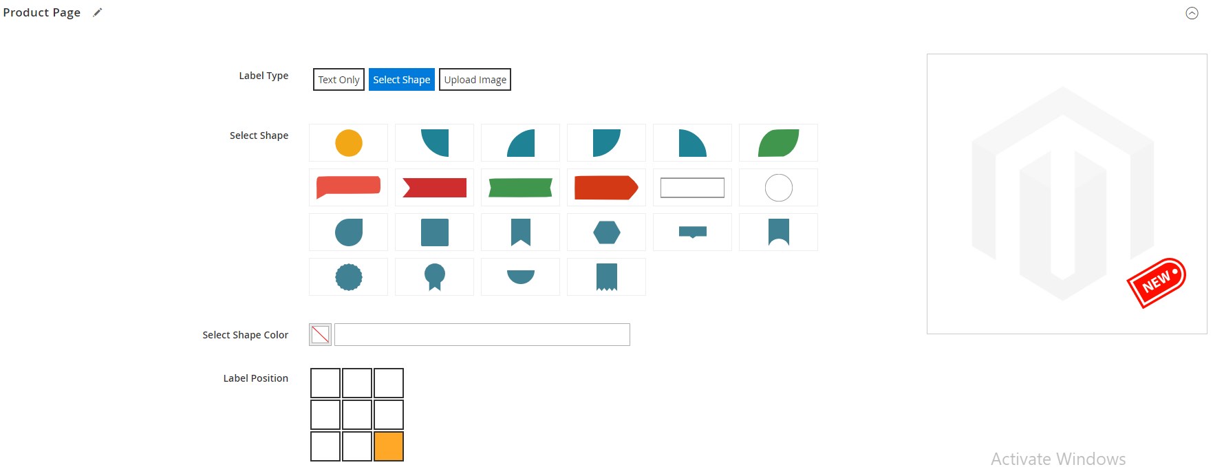 Magento custom product labels; Magento 2 custom badges