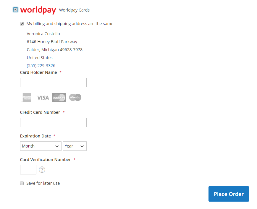 magento 2 Worldpay extension