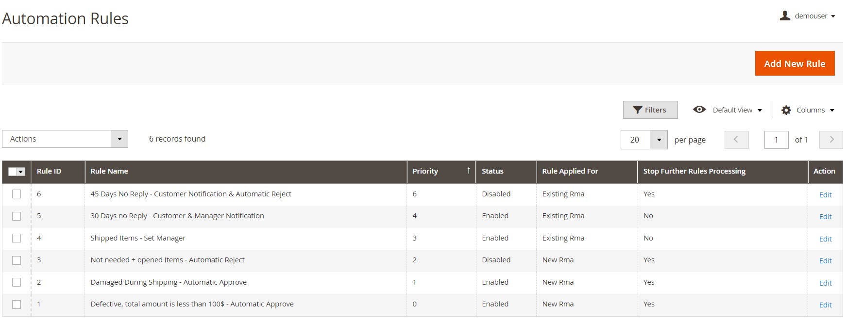 Amasty Return Order Management Magento 2 module