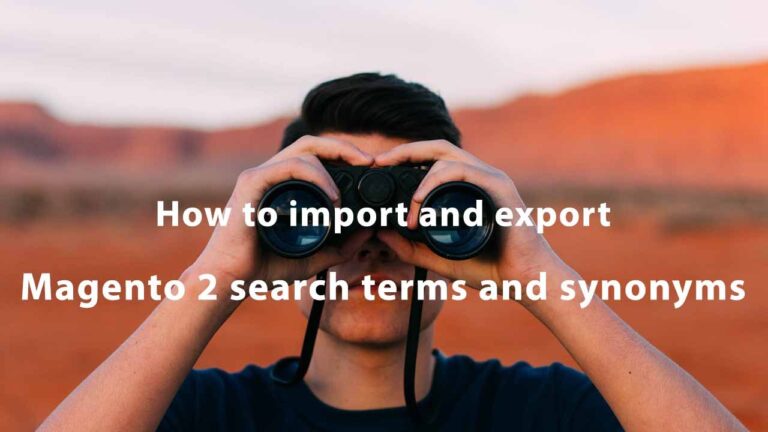 Magento 2 search terms and synonyms, and how to import and export them