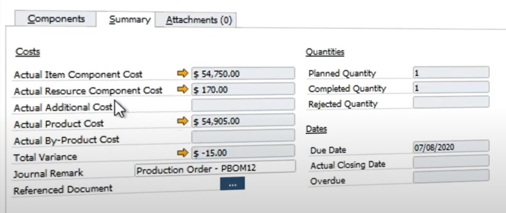 sap business one production module