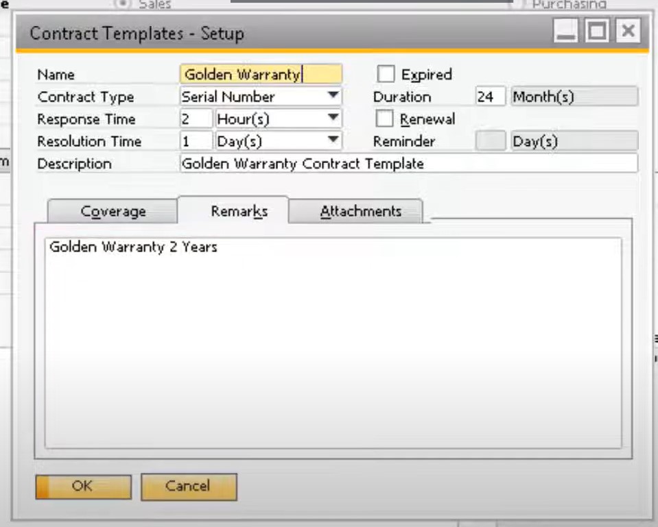 sap business one service module