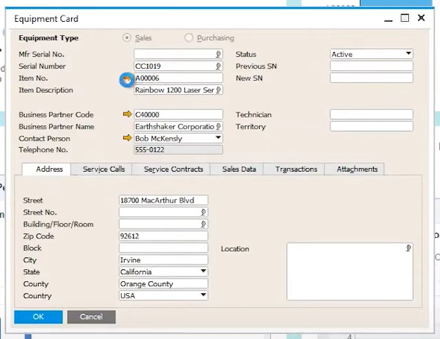 sap business one service module