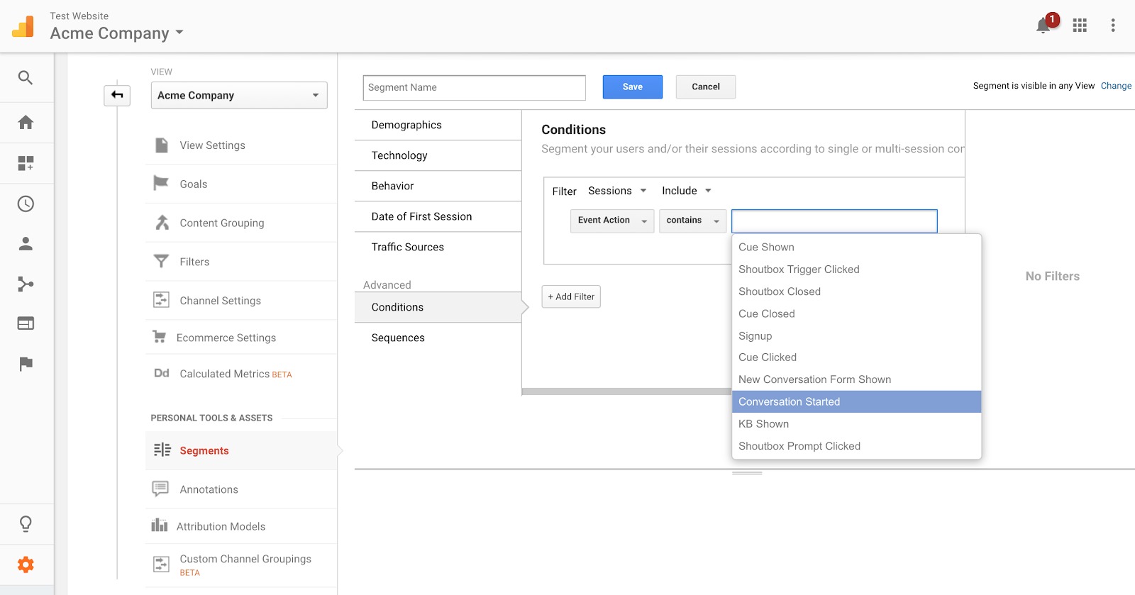 acme google analytics example 2