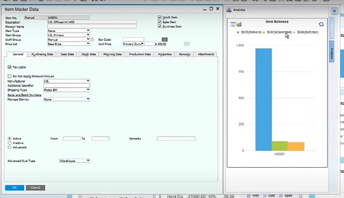 sap business one analytics