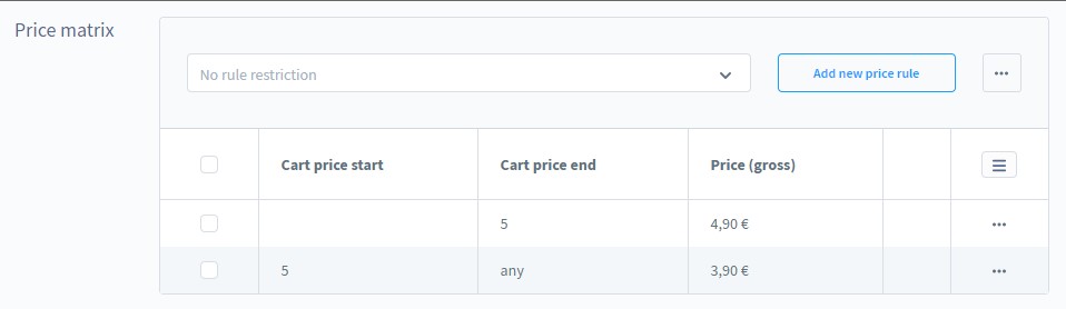 shopware 6 shipping methods