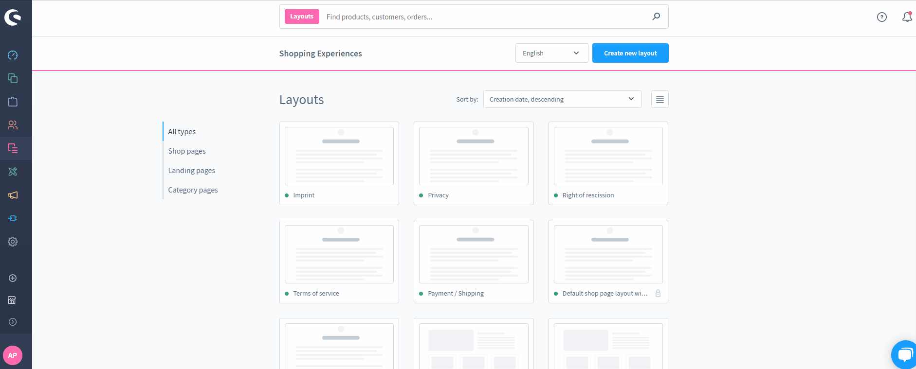 shopware 6 shopping experiences layouts