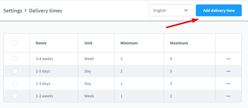 Shopware 6 delivery times