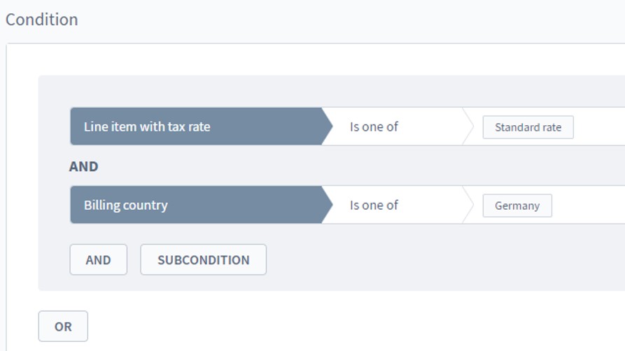 reduce tax rate shopware 6