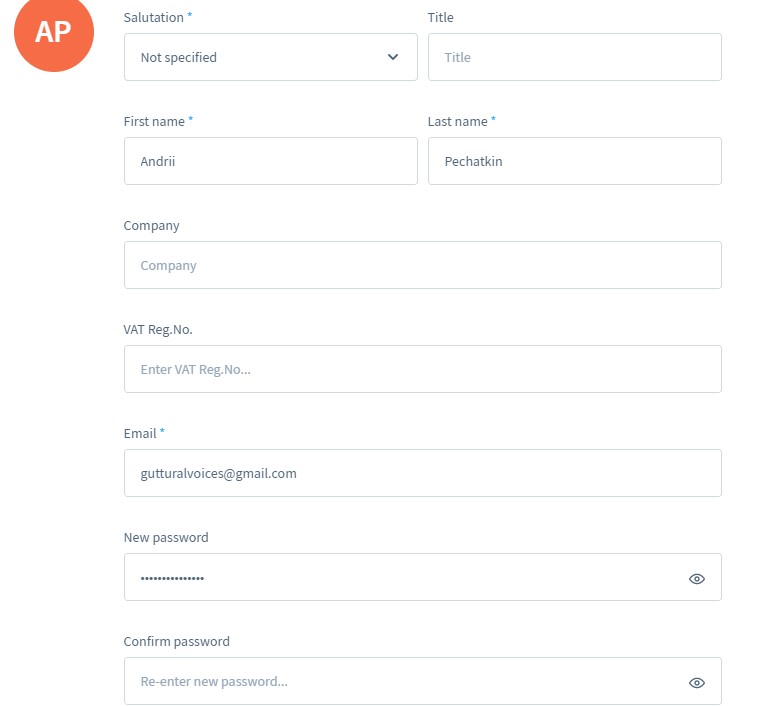 Shopware 6 customer and customer account