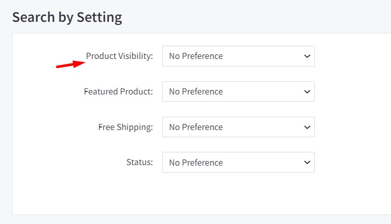 BigCommerce export product by product visibility