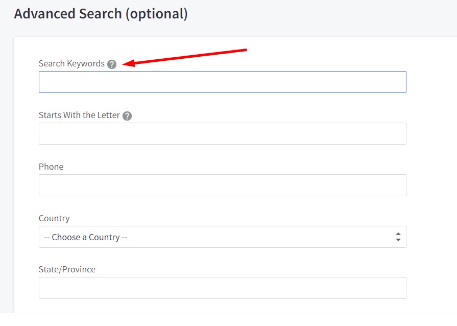 Bigcommerce export customers by keyword