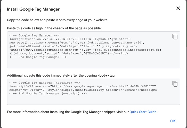 Magento 2 Google Tag Manager Code Snippet 