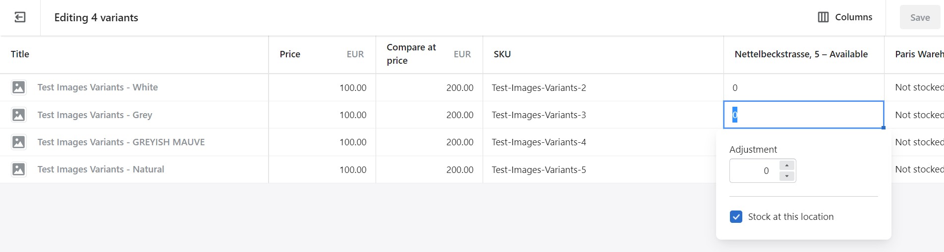 Shopify inventory management