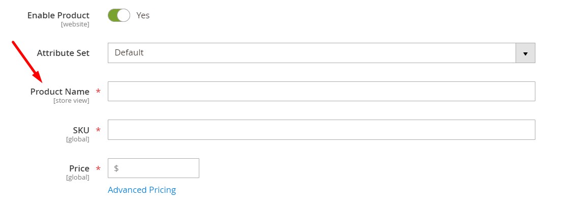 product page seo: product title magento
