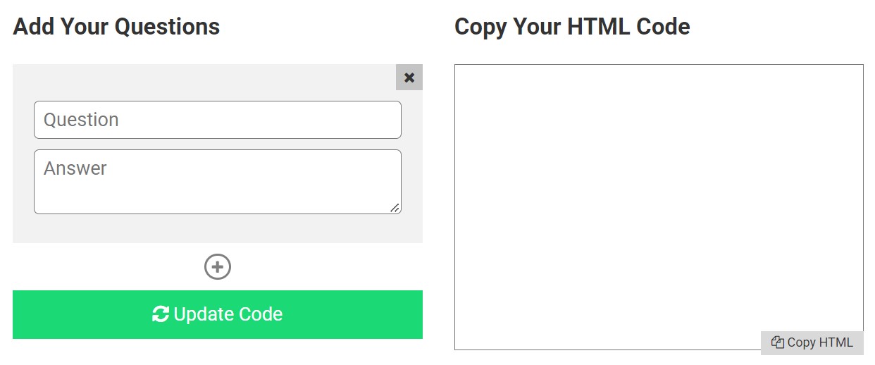 product page seo: faq generator