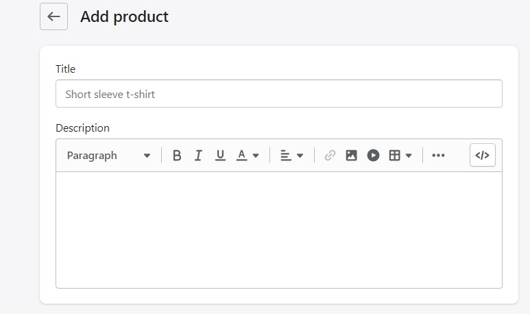 product page seo: product title shopify
