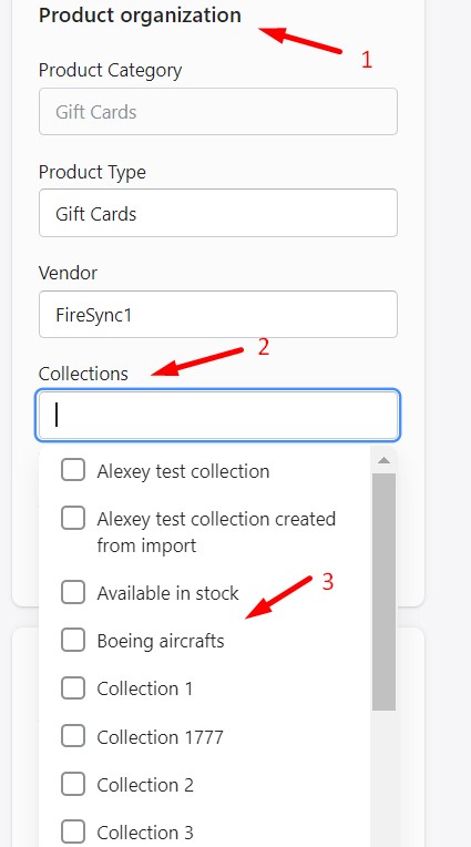 how to add Shopify gift cards to collections