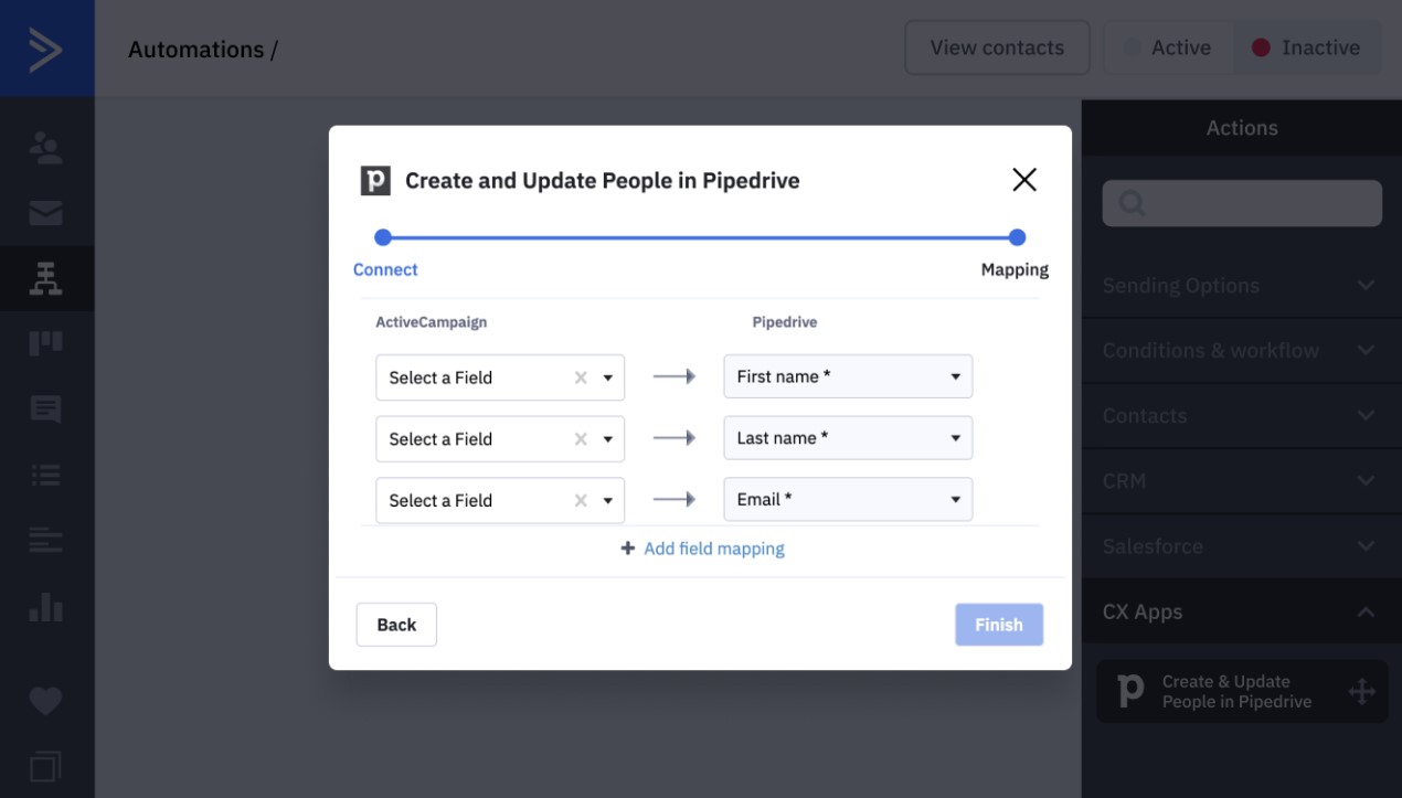  activecampaign and pipedrive integrations via app