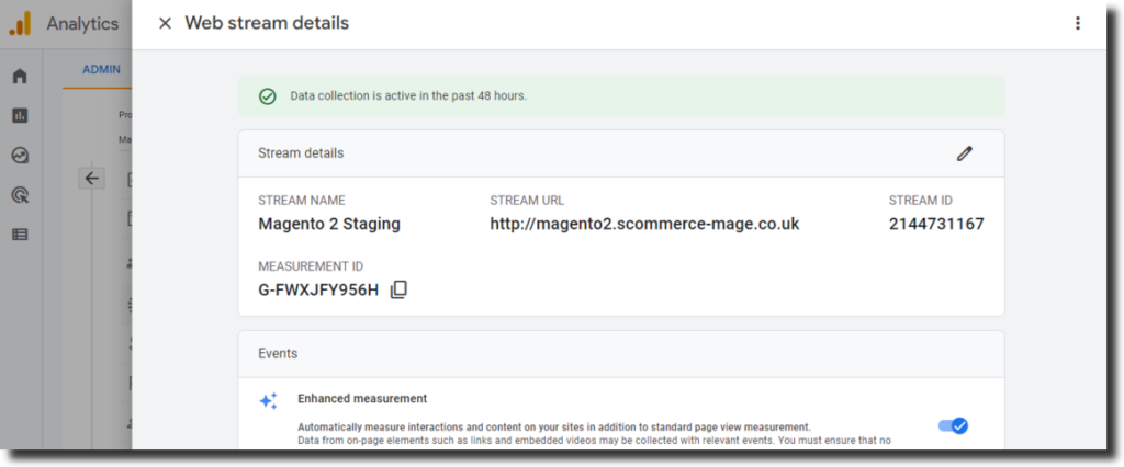 Magento 1 Ga4:- measurement id