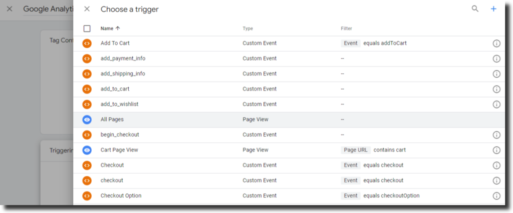 Magento 1 Ga4:-choose trigger