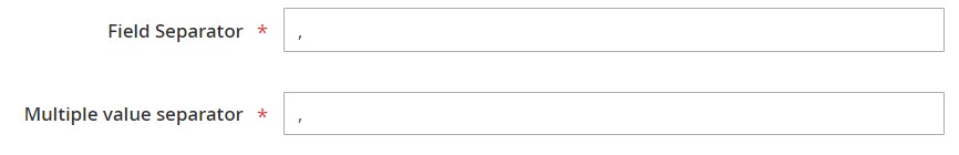 Magento 2 Import Field Separator Multiple Value Separator