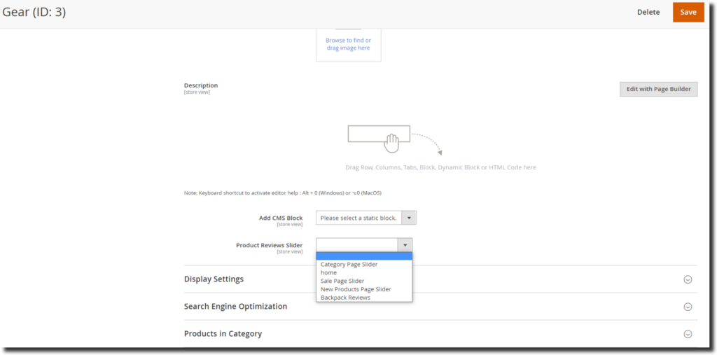 Magento 2 Product Reviews: Category Slider Option