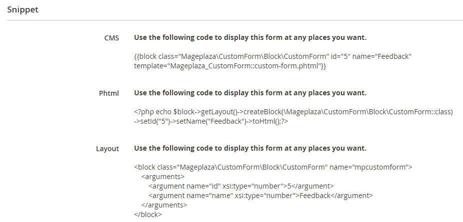 magento 2 Custom Form extension