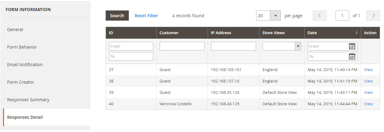 magento 2 Custom Form extension