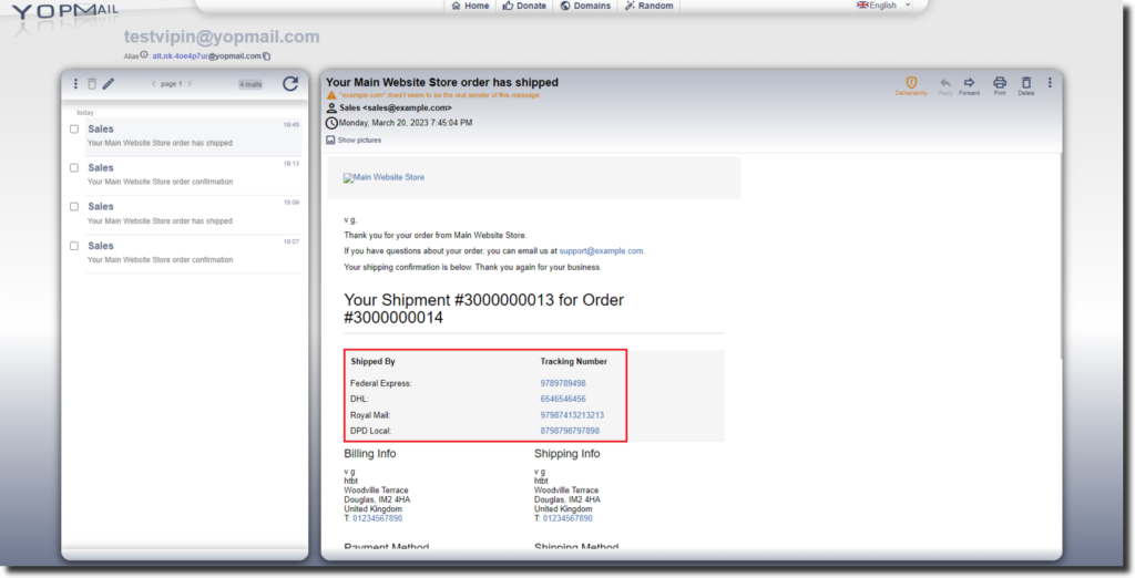 Custom Shipping Carrier Tracker in Magento 2: Shipment Email