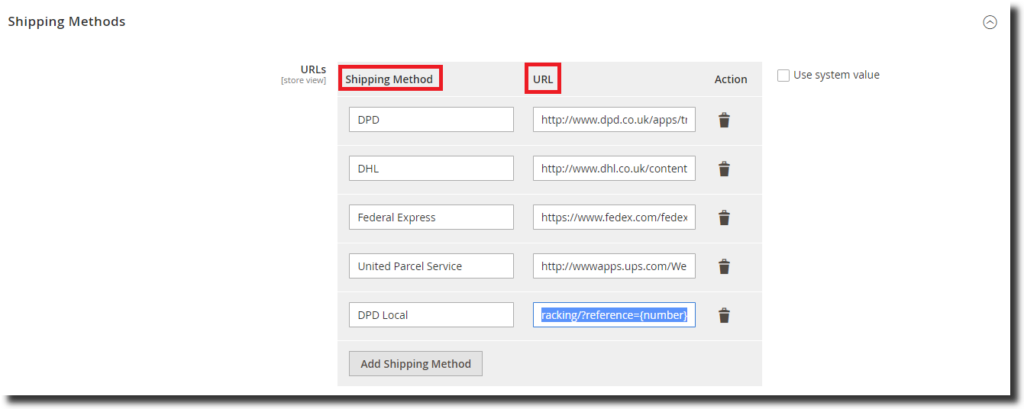 Custom Shipping Carrier Tracker in Magento 2: add shipping