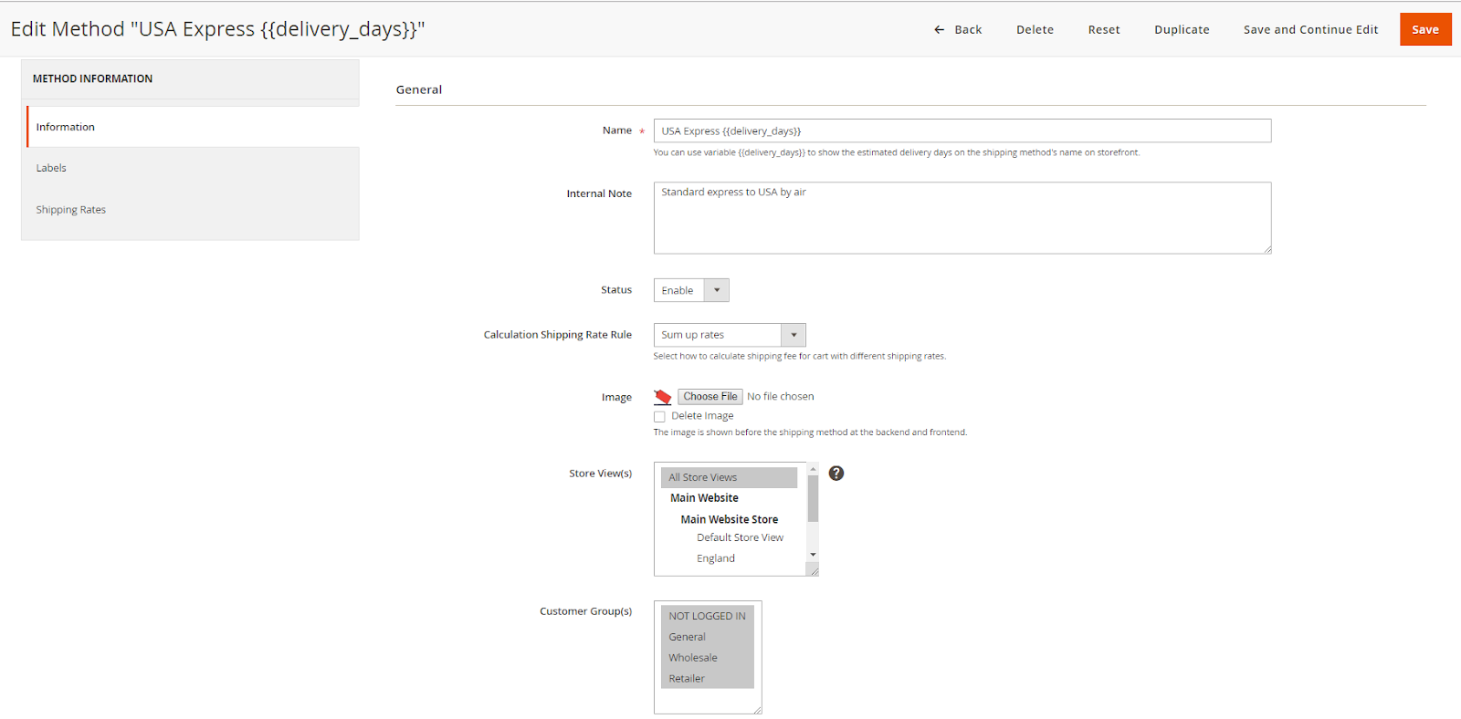 magento 2 Table Rate Shipping extension