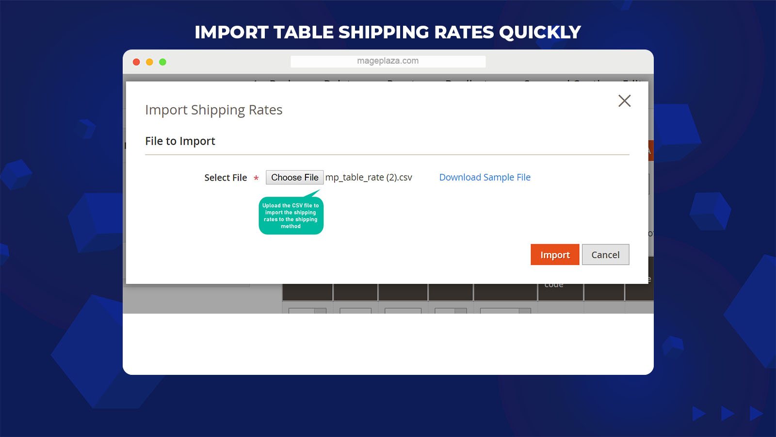 magento 2 Table Rate Shipping extension