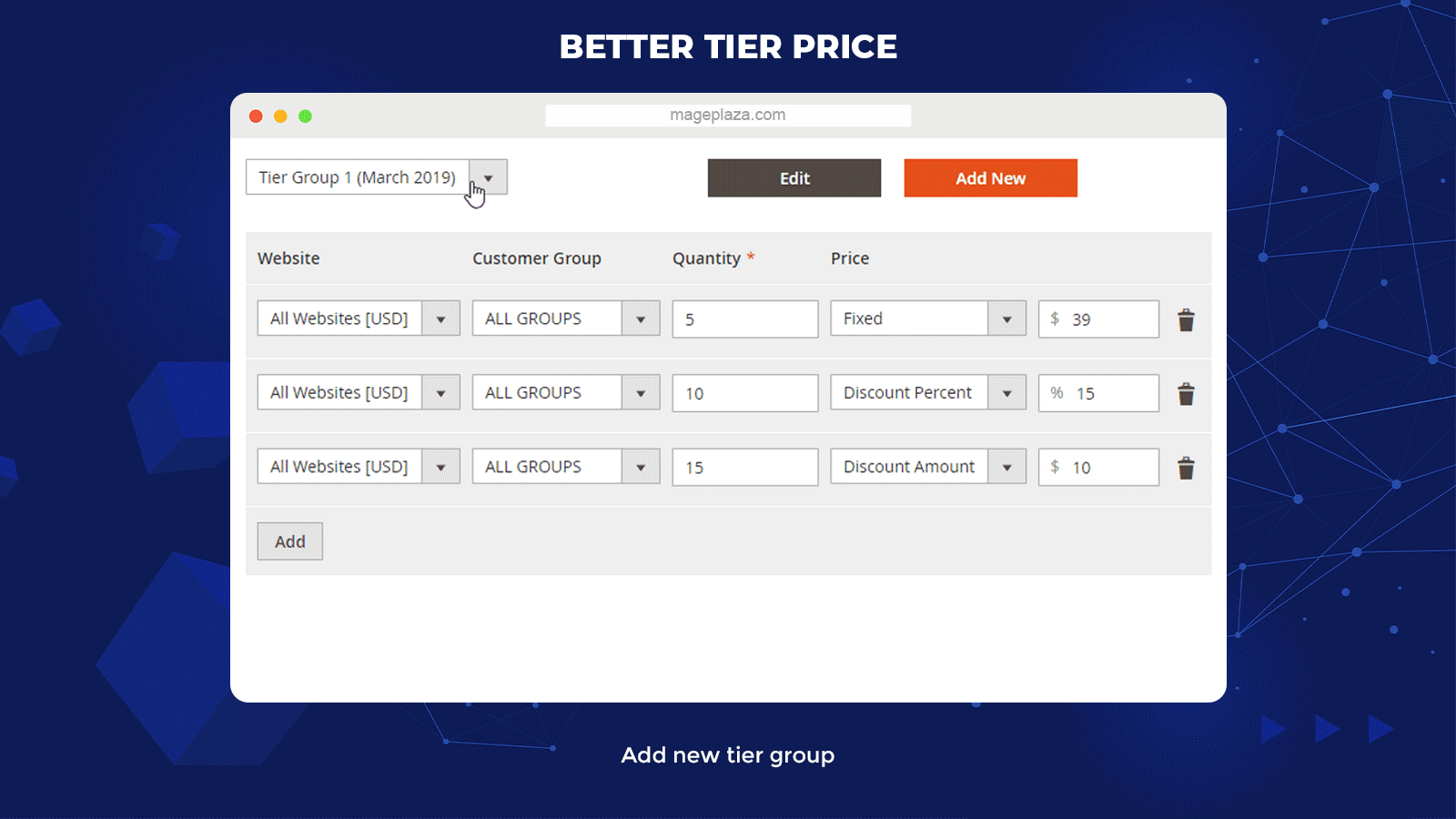 Magento 2 tier price extension