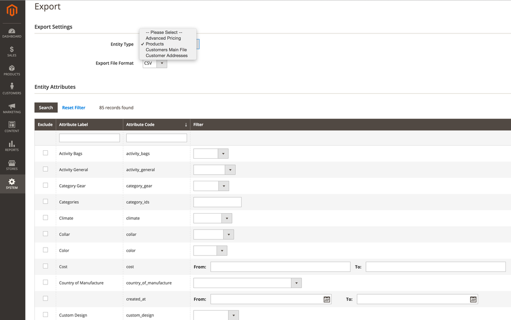 How to Export Products in Magento 2