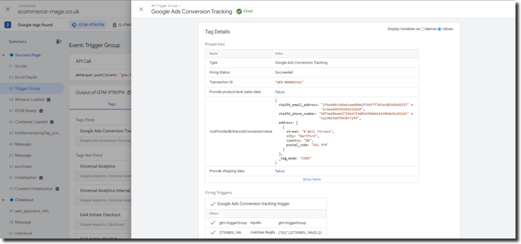 Google Ads Enhanced Conversion: Test