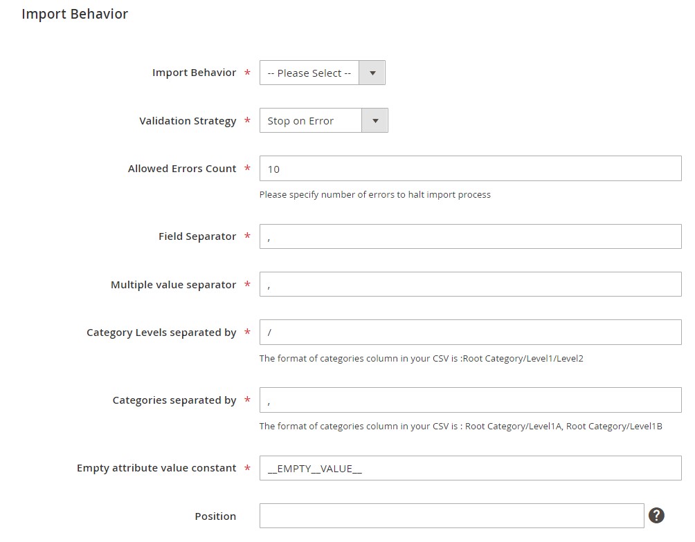 Magento 2 B2B Requisition List import: import behavior