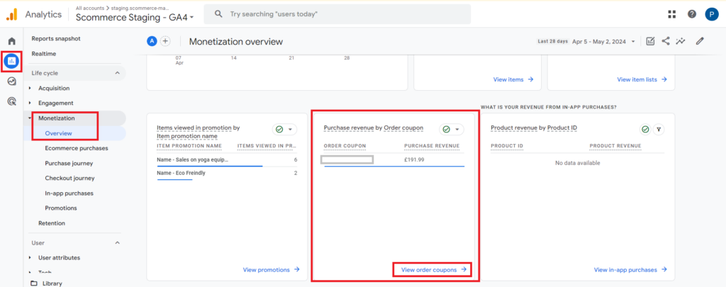 GA4 monetisation overview