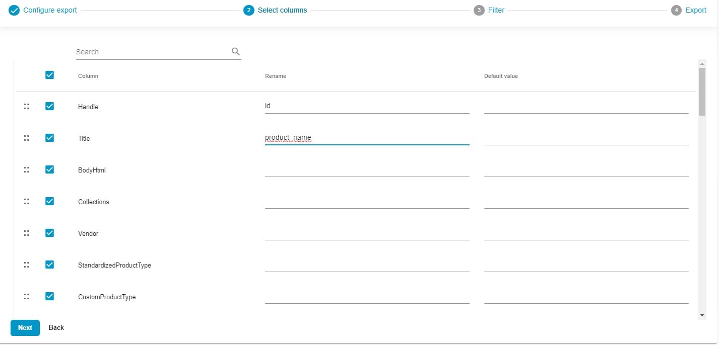 shopify export orders automatically: mapping